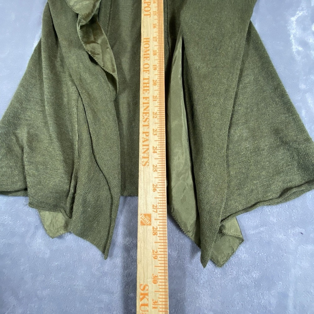 Eileen Fisher‎ Cardigan Linen Silk Habutai Small Petite Open Draped Cascading - Picture 11 of 11